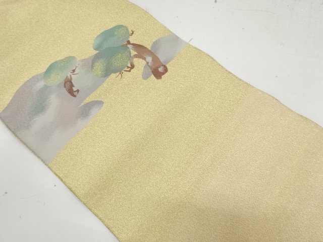 JAPANESE KIMONO / HON-ZURE PINE PATTERN WOVEN NAGOYA OBI